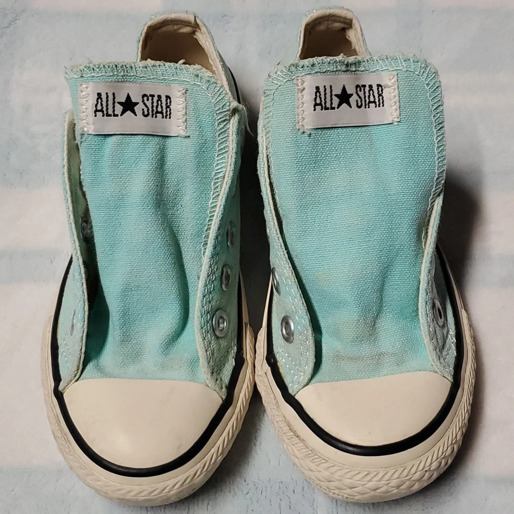 CONVERSE ALL STAR GIRLS BLUE SHOES SIZE 11 - Picture 12 of 12